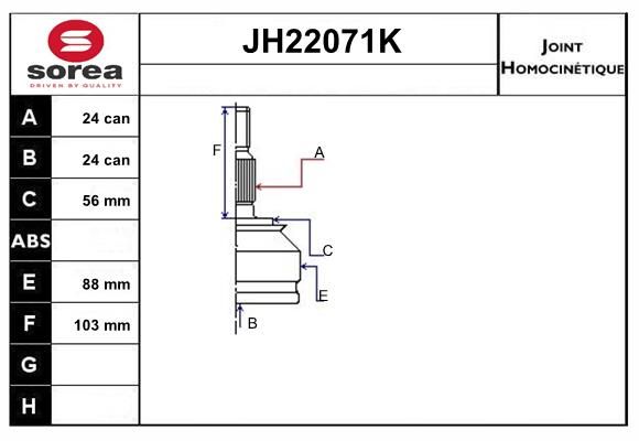 KIT CV JOINT AVEC KR083 - STANZA