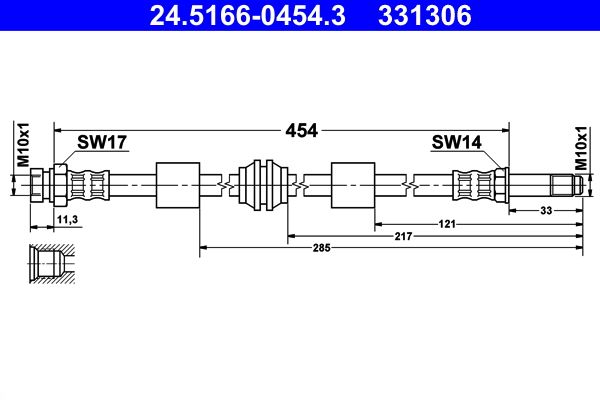 Brake Hose 24.5166-0454.3