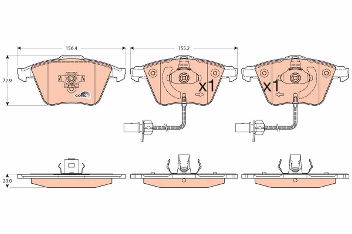 Brake Pad Set, disc brake GDB1554