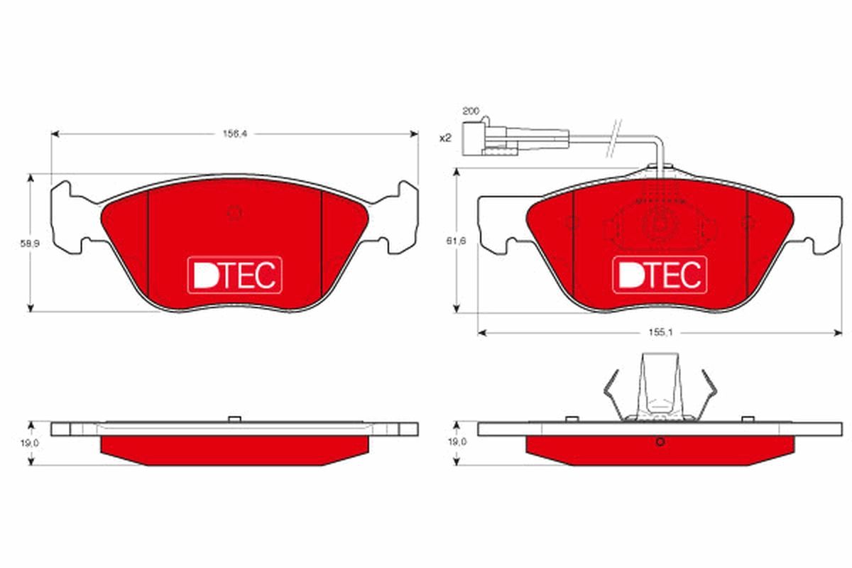 Brake Pad Set, disc brake GDB1212DTE