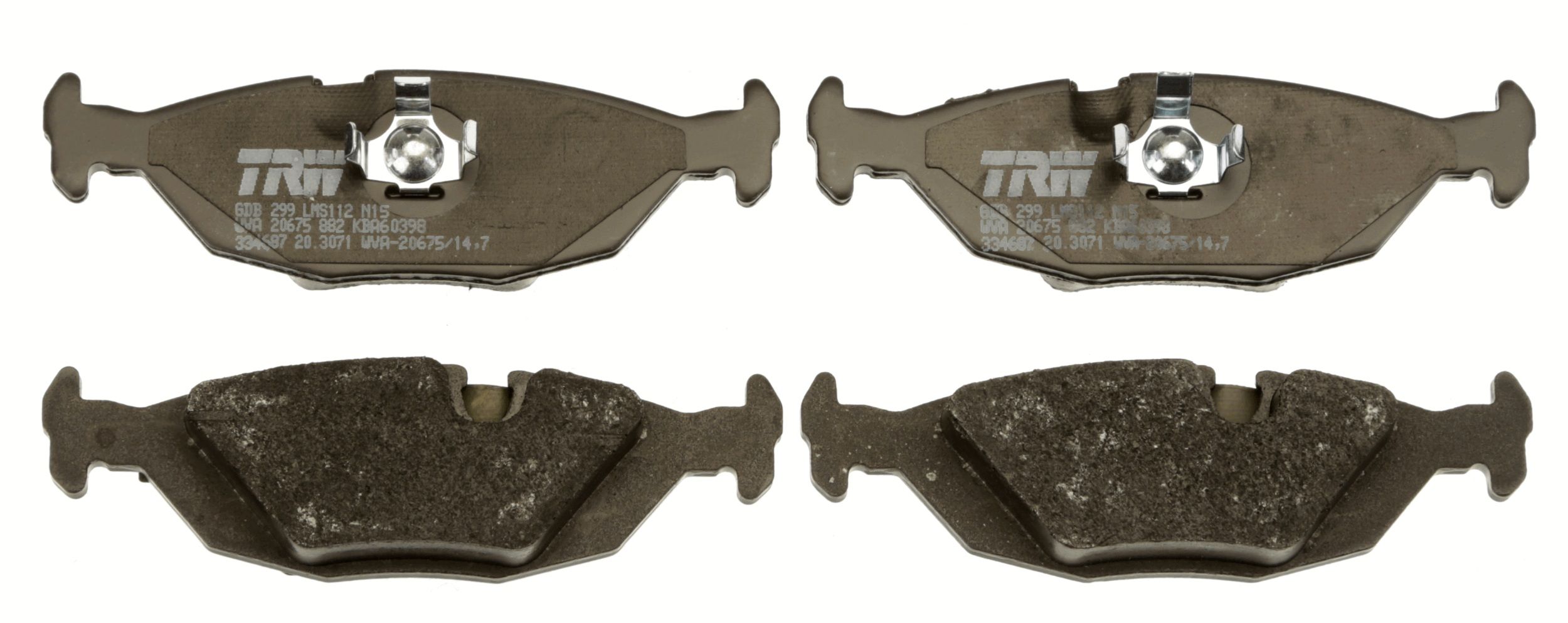 TRW DISC BRAKE PADS - TecDoc 2