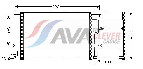 AVA QUALITY COOLING AI5199 - Kondensator, Klimaanlage ** CLEVER FIT **