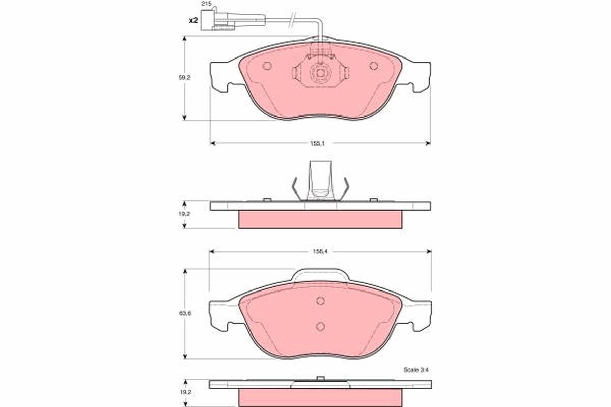 Brake Pad Set, disc brake GDB1337