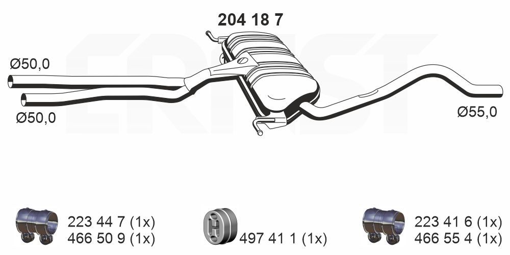 ERNST 204187 - Mittelschalld&auml;mpfer
