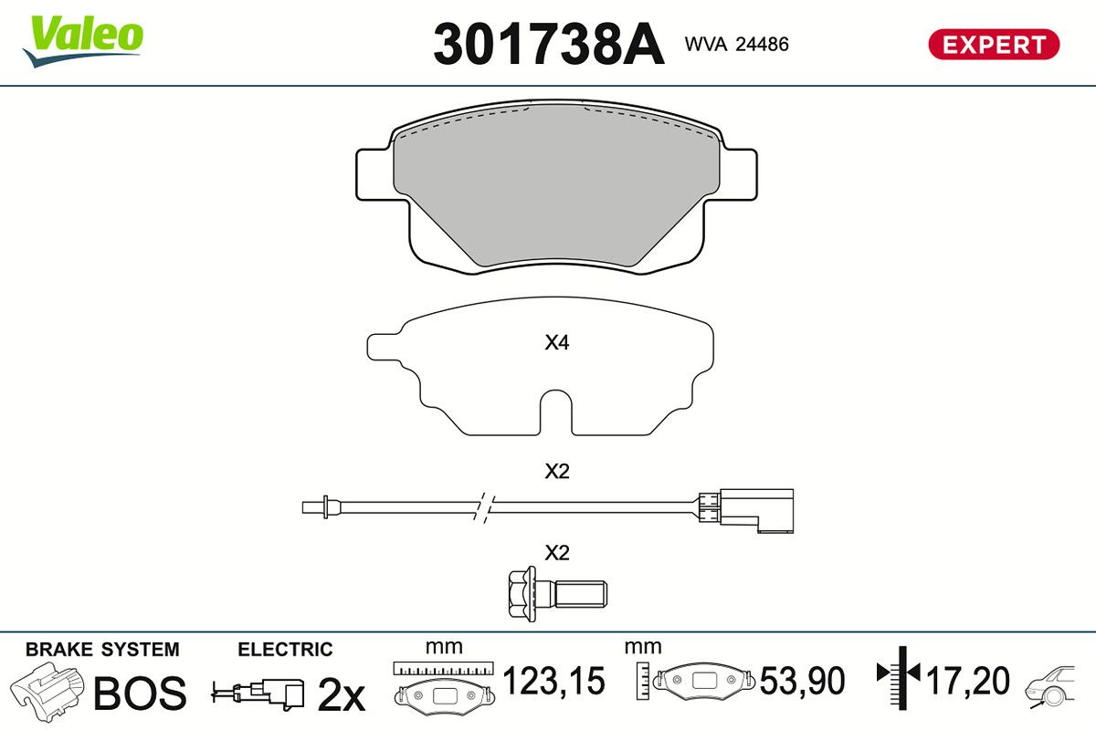 Bremsbelagsatz, Scheibenbremse