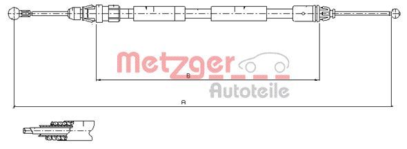 Cable Pull, parking brake 11.6808