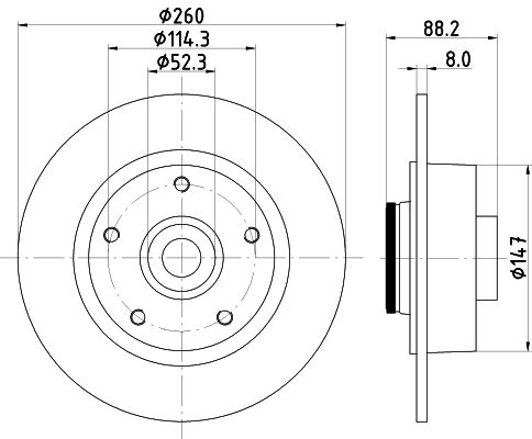 DISQUES DE FREIN + ROULEMENT  .