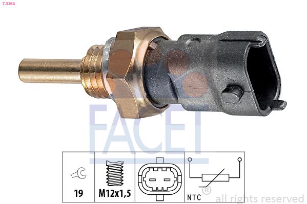 Sensor, coolant temperature 7.3264