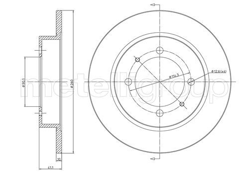 METELLI 23-0434C - Bremsscheibe
