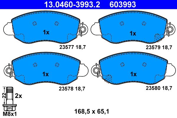 Brake Pad Set, disc brake 13.0460-3993.2