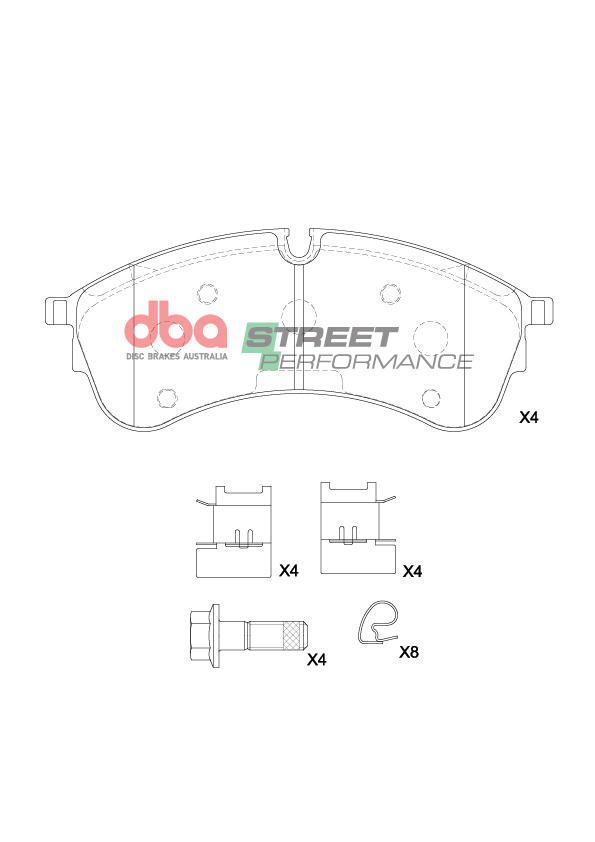 DBA  SP PERFORMANCE  BRAKE PADS [ VW Crafter SY 1LA - 2016 -On F ] - TecDoc Only