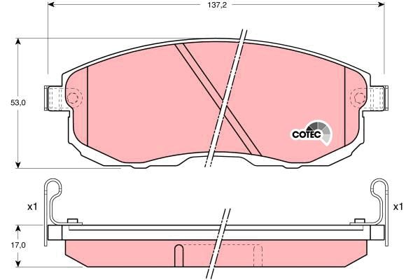 TRW DISC BRAKE PADS - TecDoc 1