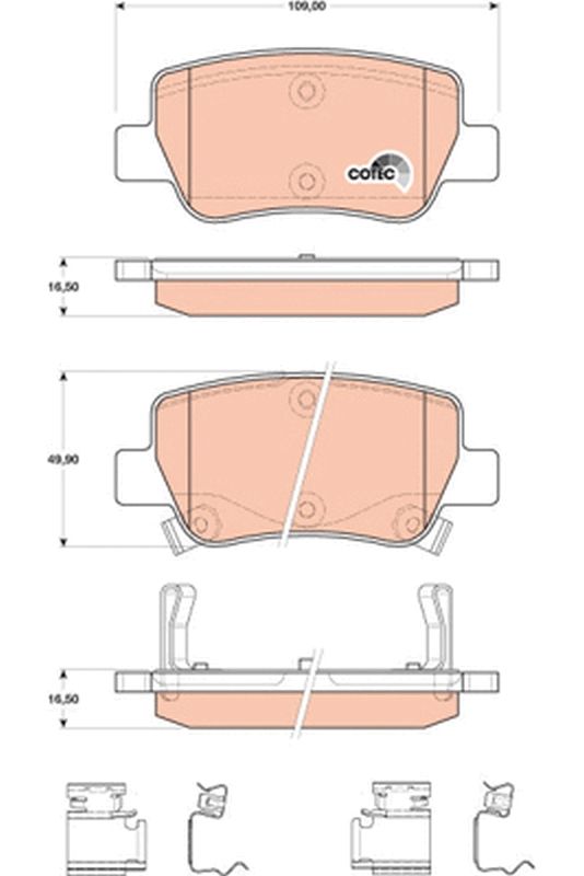 Brake Pad Set, disc brake GDB4175