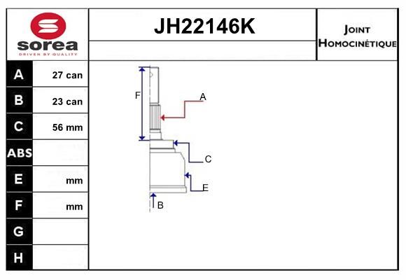 KIT CV JOINT AVEC KR - SUNNY