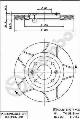 Brake Disc 09.4987.76