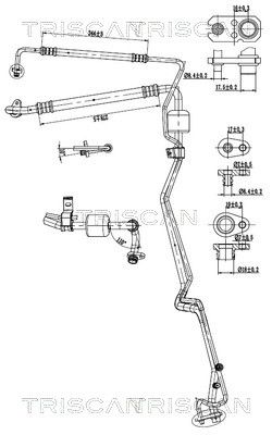 TRISCAN 9010 28063 High-/Low Pressure Line, air conditioning