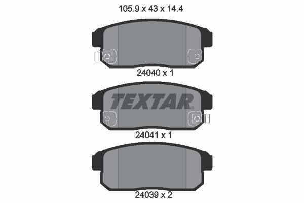 Brake Pad Set, disc brake 2404001