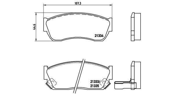 Bremsbelagsatz, Scheibenbremse