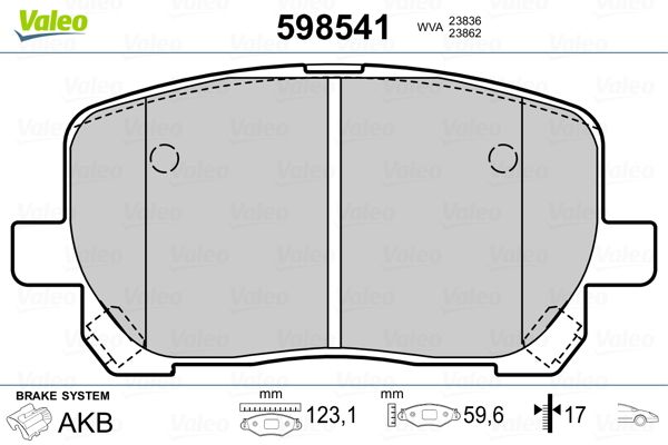 PLAQ FREIN TOYO AVENSIS VERSO  9900