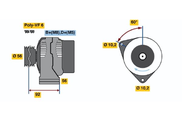 Alternator 0 986 041 060