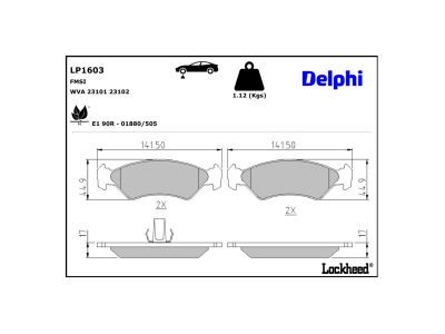 Bremsbelagsatz, Scheibenbremse