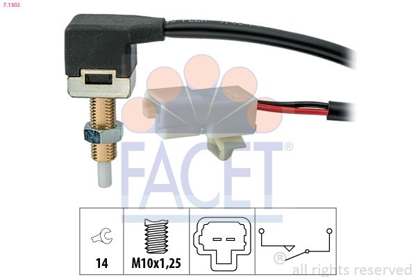 7.1302 FACET Made in Italy - OE Equivalent Kapcsoló, kuplungműködtetés (motorvezérlés)