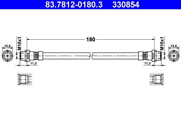 Brake Hose 83.7812-0180.3