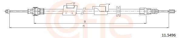 Cable Pull, parking brake 11.5496