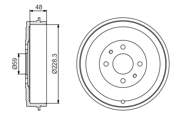 BOSCH 0 986 477 212 Brake Drum