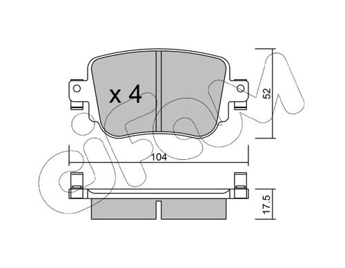 Brake Pad Set, disc brake 822-980-0