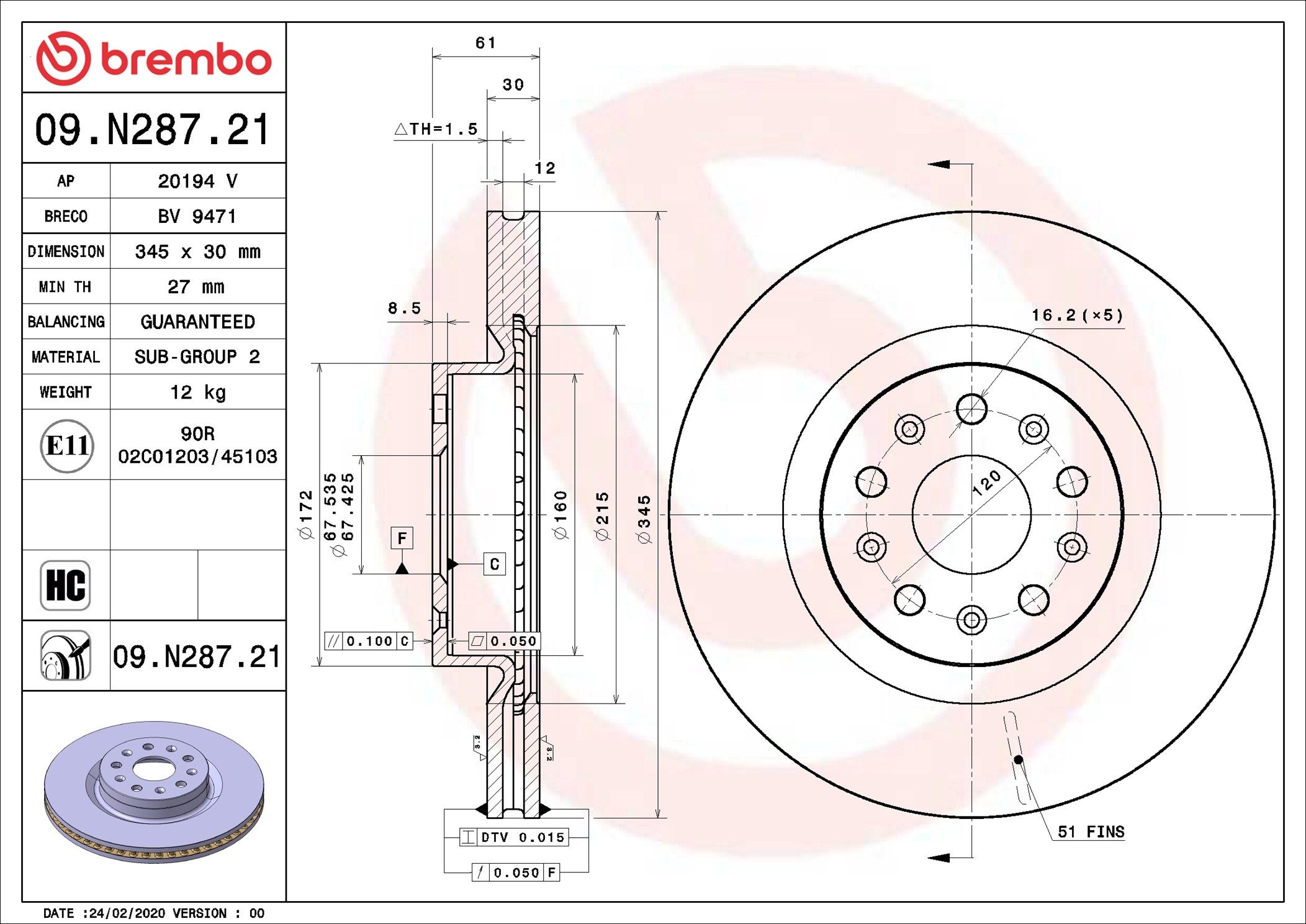 CHEVROLET CAMARO G6 19-On (FRT) - TecDoc Only