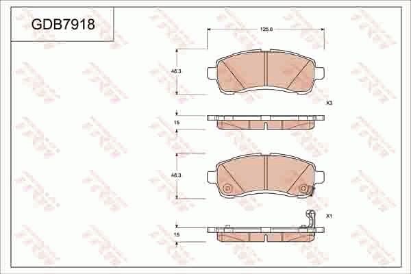 TRW DISC BRAKE PADS - TecDoc Only