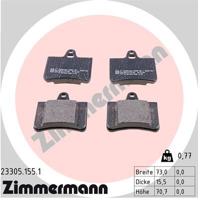 Brake Pad Set, disc brake 23305.155.1