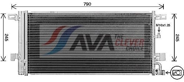 AVA QUALITY COOLING AI5439D - Kondensator, Klimaanlage ** CLEVER FIT **