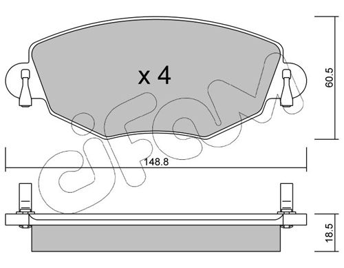 Комплект тормозных колодок, дисковый тормоз 822-318-0