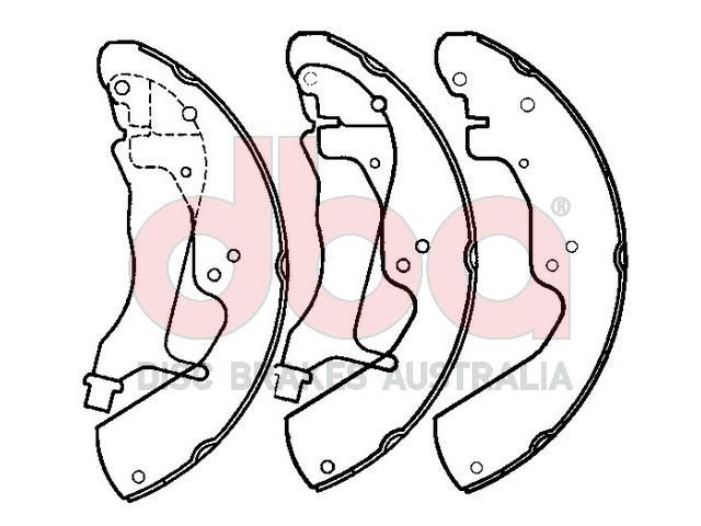 Street Series Brake Shoes [Ford Courier/Mazda Bravo 295mm] - TecDoc Only