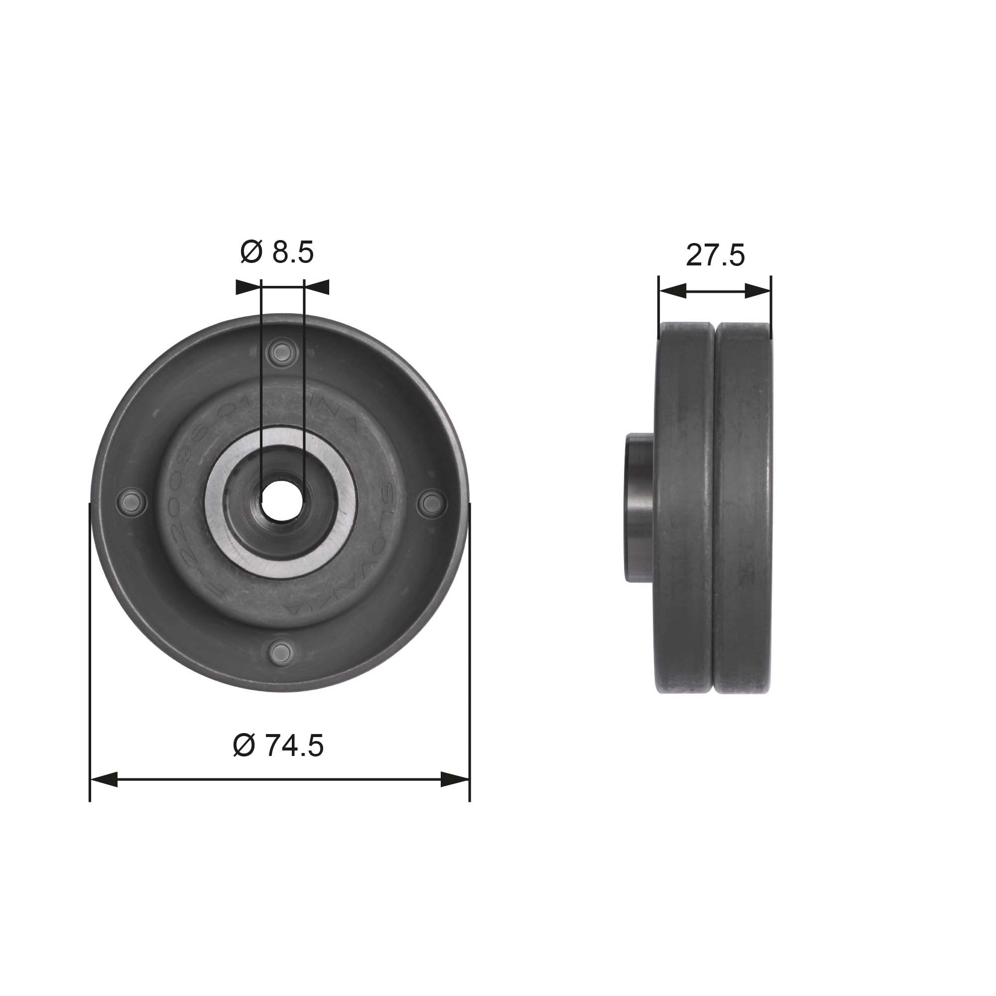 Deflection Pulley/Guide Pulley, timing belt T41174