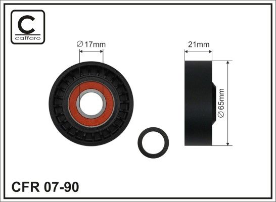 Tensioner Pulley, V-ribbed belt 07-90