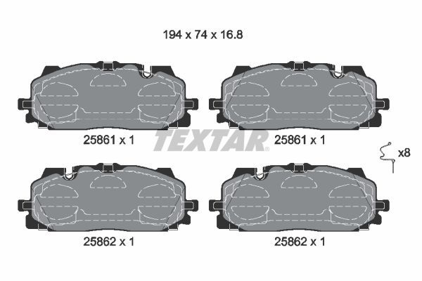 Brake Pad Set, disc brake 2586101