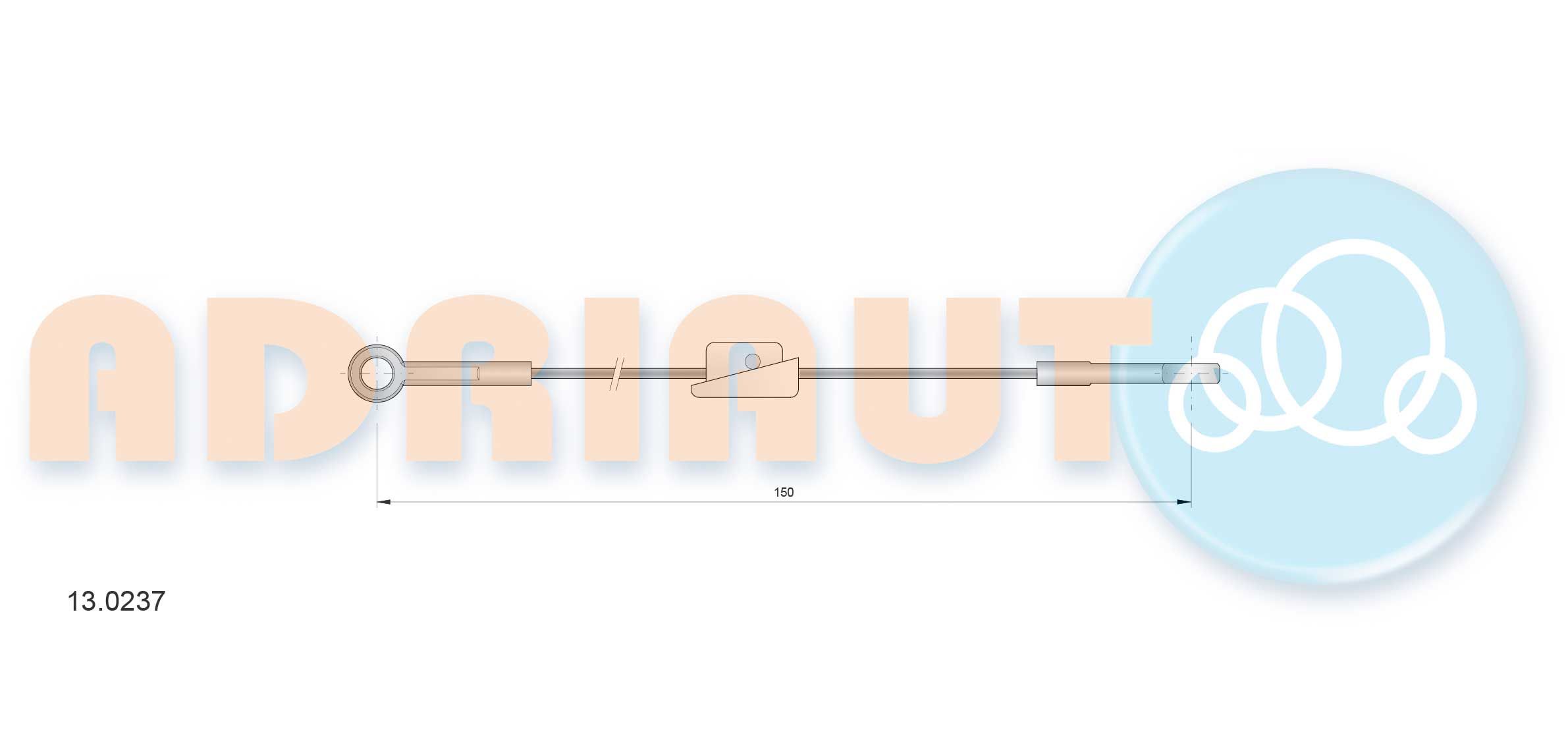ADRIAUTO 13.0237 - Seilzug, Feststellbremse
