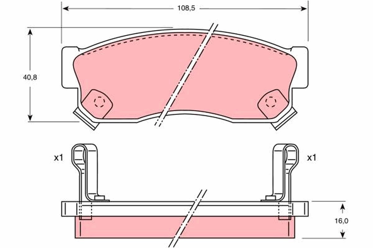 TRW DISC BRAKE PADS - TecDoc Only