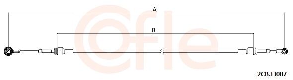 COFLE 2CB.FI007 - Seilzug, Schaltgetriebe