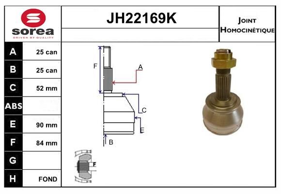 KIT CV JOINT AVEC KR053 - CROMA