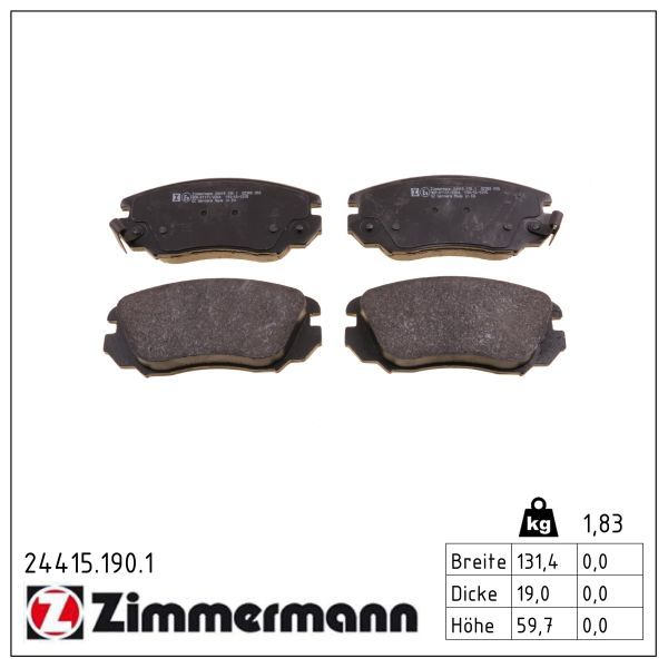 Bremsbelagsatz, Scheibenbremse