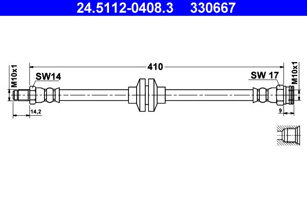 Brake Hose 24.5112-0408.3