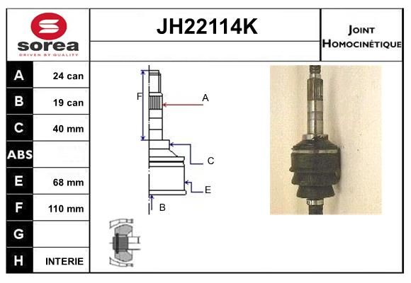 KIT CV JOINT AVEC KR057 - CHARADE