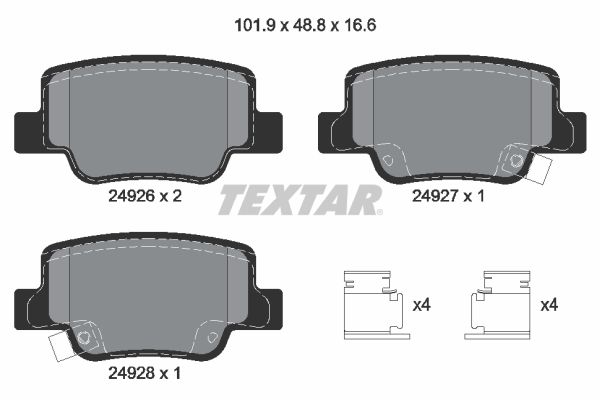 Brake Pad Set, disc brake 2492601