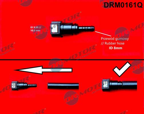 Dr.Motor Automotive DRM0161Q Hose Connector, fuel hose