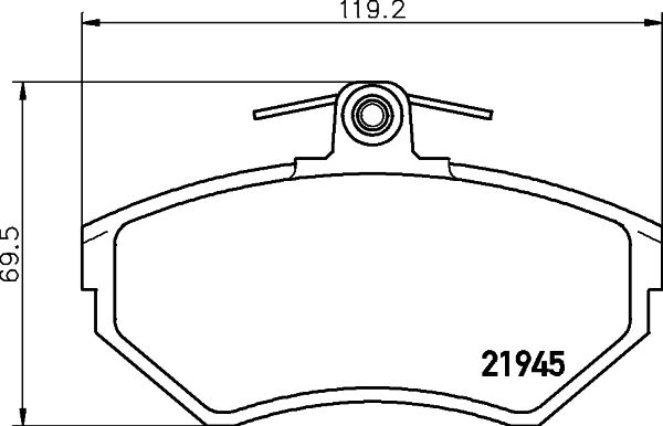 Комплект тормозных колодок, дисковый тормоз 8DB 355 018-241