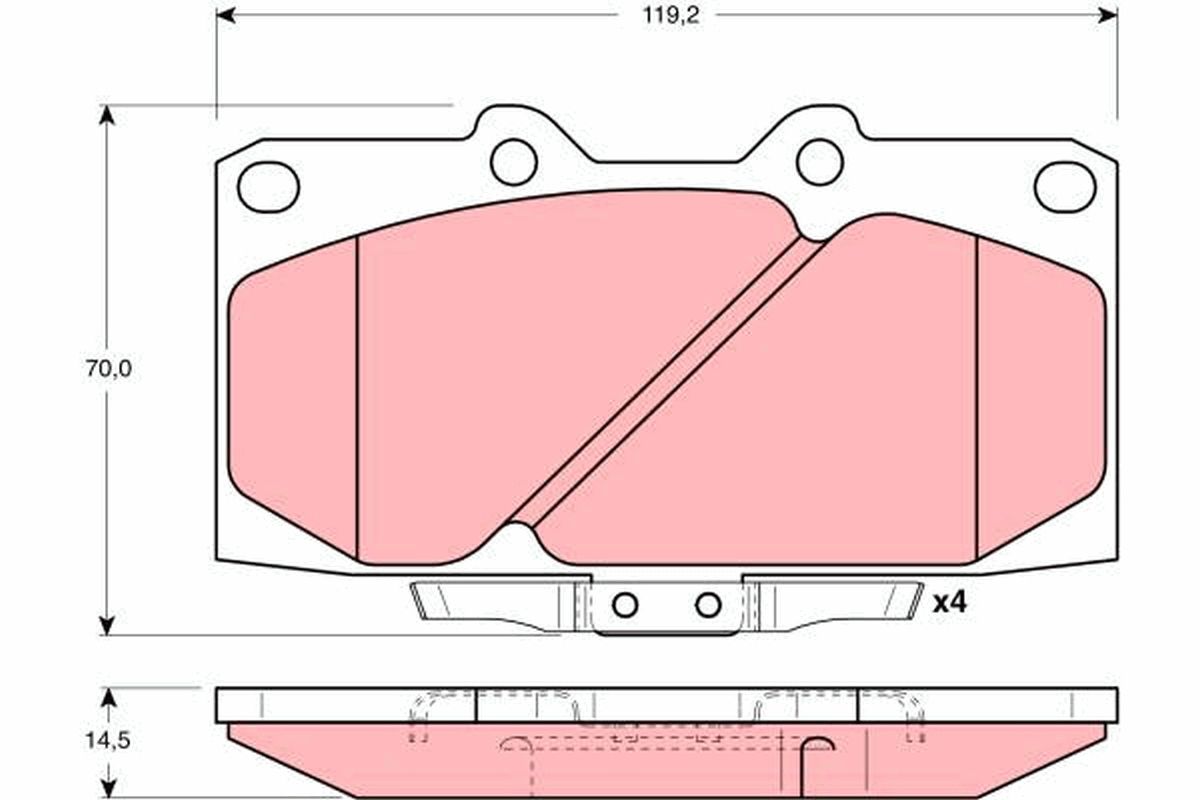 Brake Pad Set, disc brake GDB3131